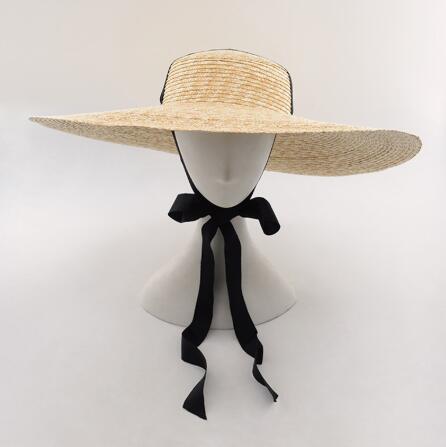 Women Sun Hat French Style Wide Brim Straw Hat