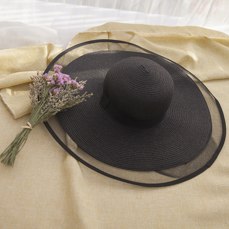 Women's Summer Sunscreen Sunshade Big Straw Hat