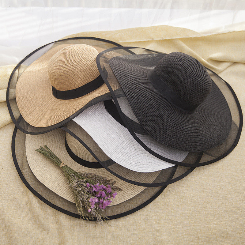 Women's Summer Sunscreen Sunshade Big Straw Hat