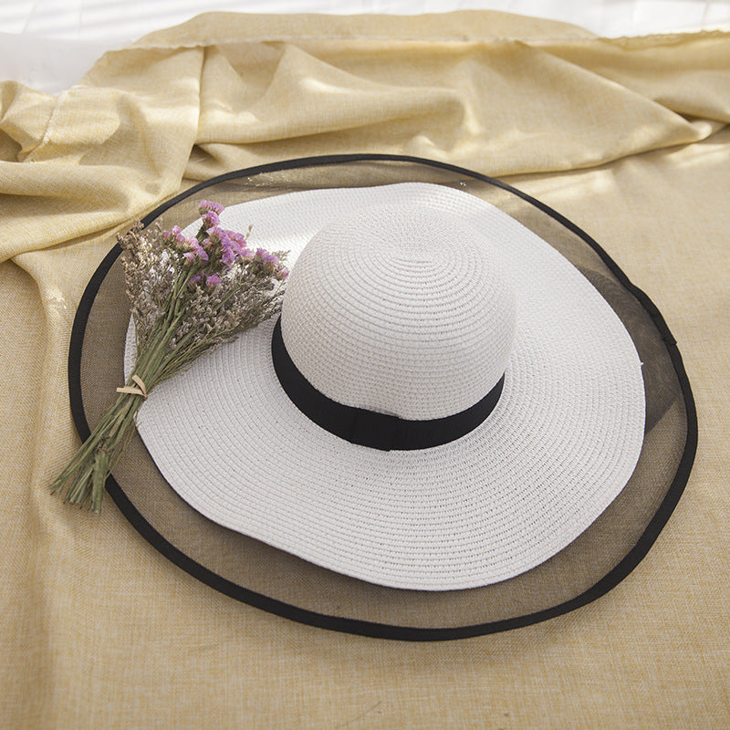 Women's Summer Sunscreen Sunshade Big Straw Hat