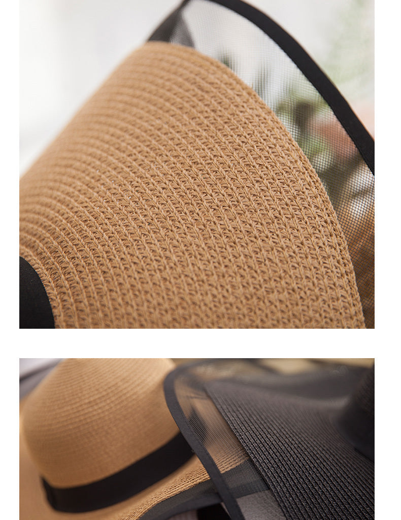 Women's Summer Sunscreen Sunshade Big Straw Hat