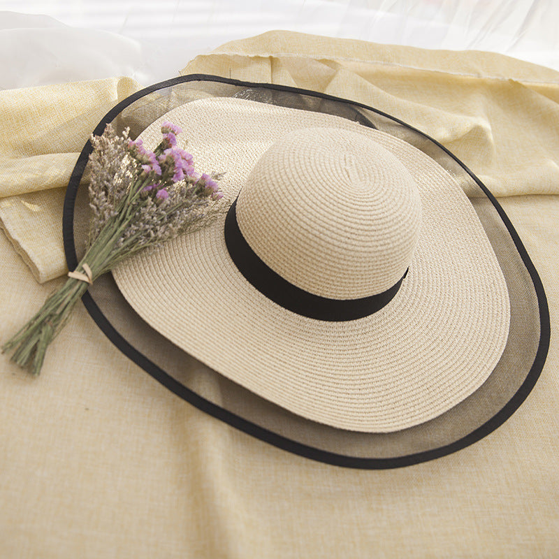 Women's Summer Sunscreen Sunshade Big Straw Hat